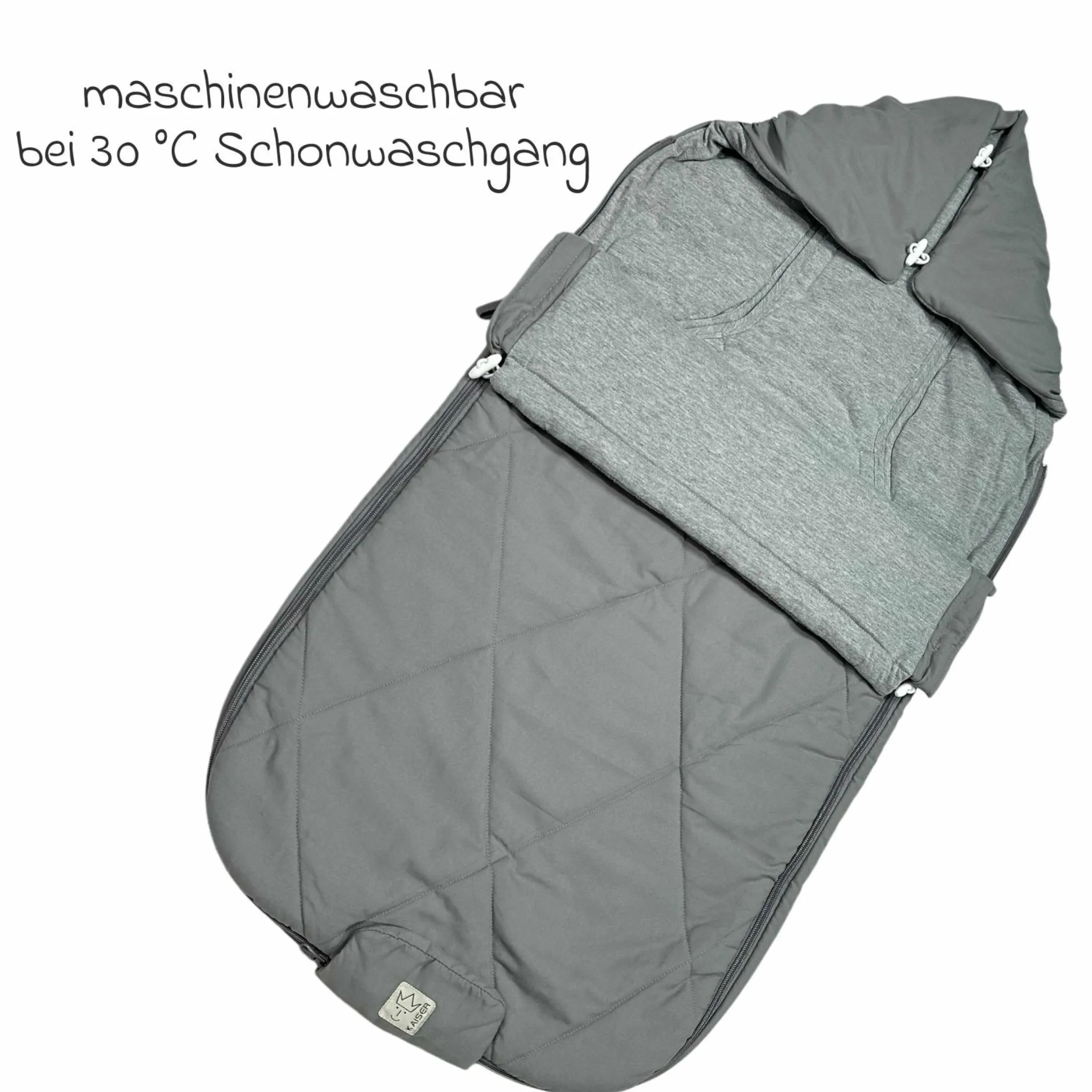 Sommerfußsack Aurora universal passend für alle Gurtsysteme für Kinderwagen, Buggy & Fahrradanhänger - Light Grey
