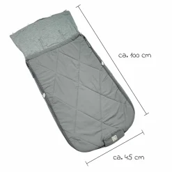Sommerfußsack Aurora universal passend für alle Gurtsysteme für Kinderwagen, Buggy & Fahrradanhänger - Light Grey