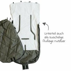 Sommerfußsack Rainy universal passend für alle Gurtsysteme für Kinderwagen, Buggy & Fahrradanhänger - Kaki