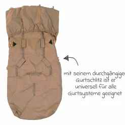 Sommerfußsack Rainy universal passend für alle Gurtsysteme für Kinderwagen, Buggy & Fahrradanhänger - Sand