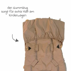 Sommerfußsack Rainy universal passend für alle Gurtsysteme für Kinderwagen, Buggy & Fahrradanhänger - Sand
