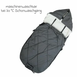 Sommerfußsack Rainy universal passend für alle Gurtsysteme für Kinderwagen, Buggy & Fahrradanhänger - Grau