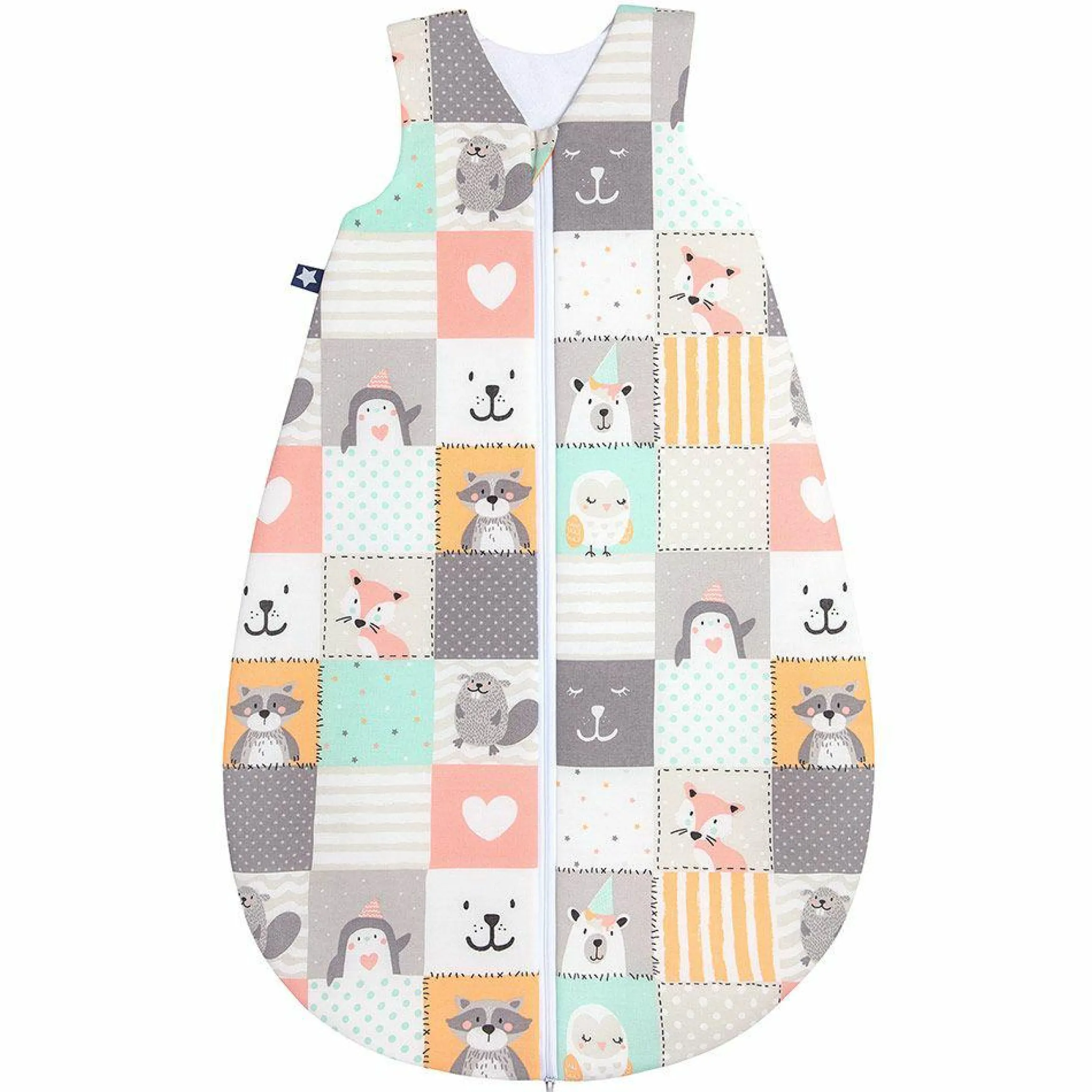 Sommerschlafsack - Memory Grau Bunt - Gr. 70 cm