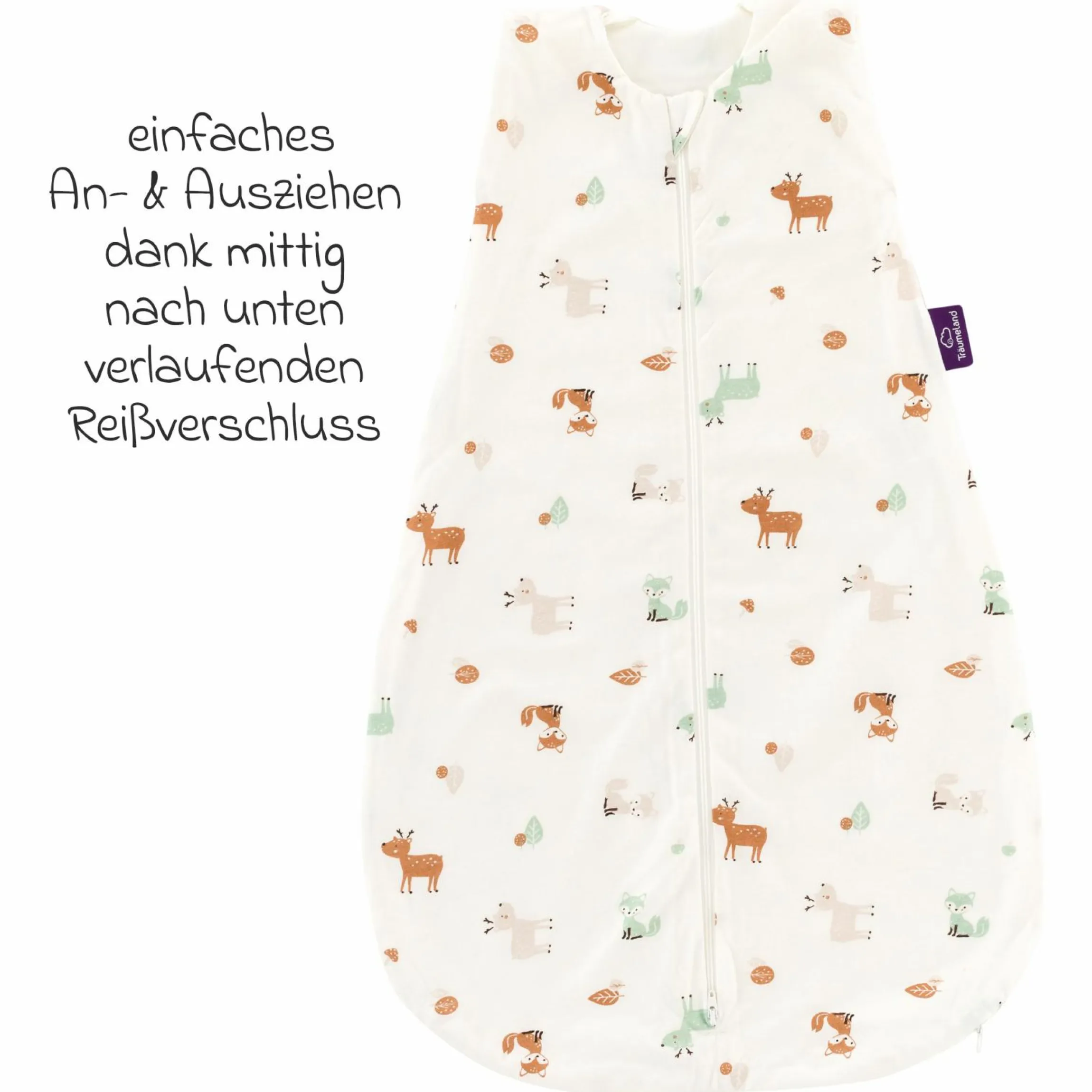 Sommerschlafsack Liebmich - Waldtiere - Gr. 60