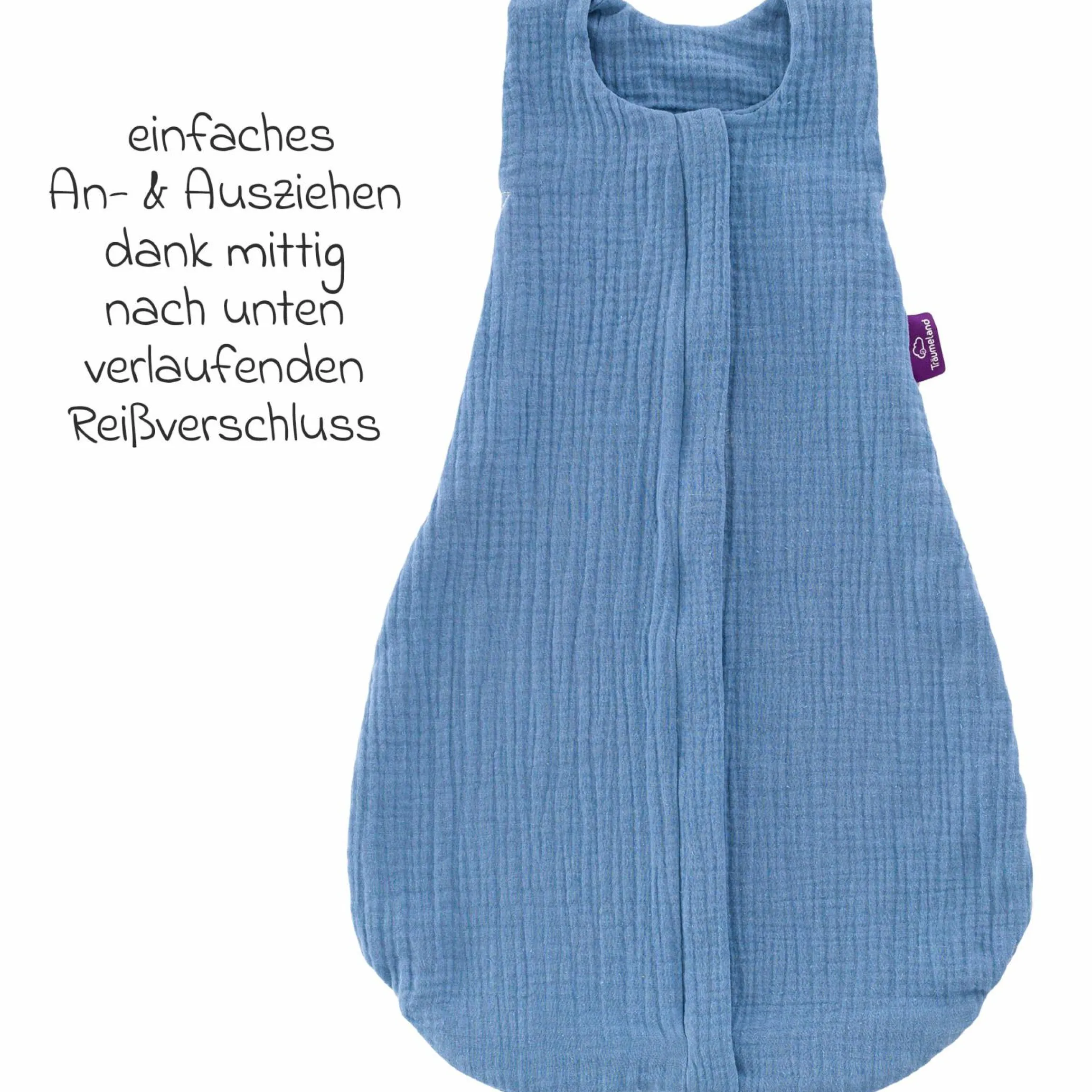 Sommerschlafsack Liebmich Musselin - Hellblau - Gr. 70
