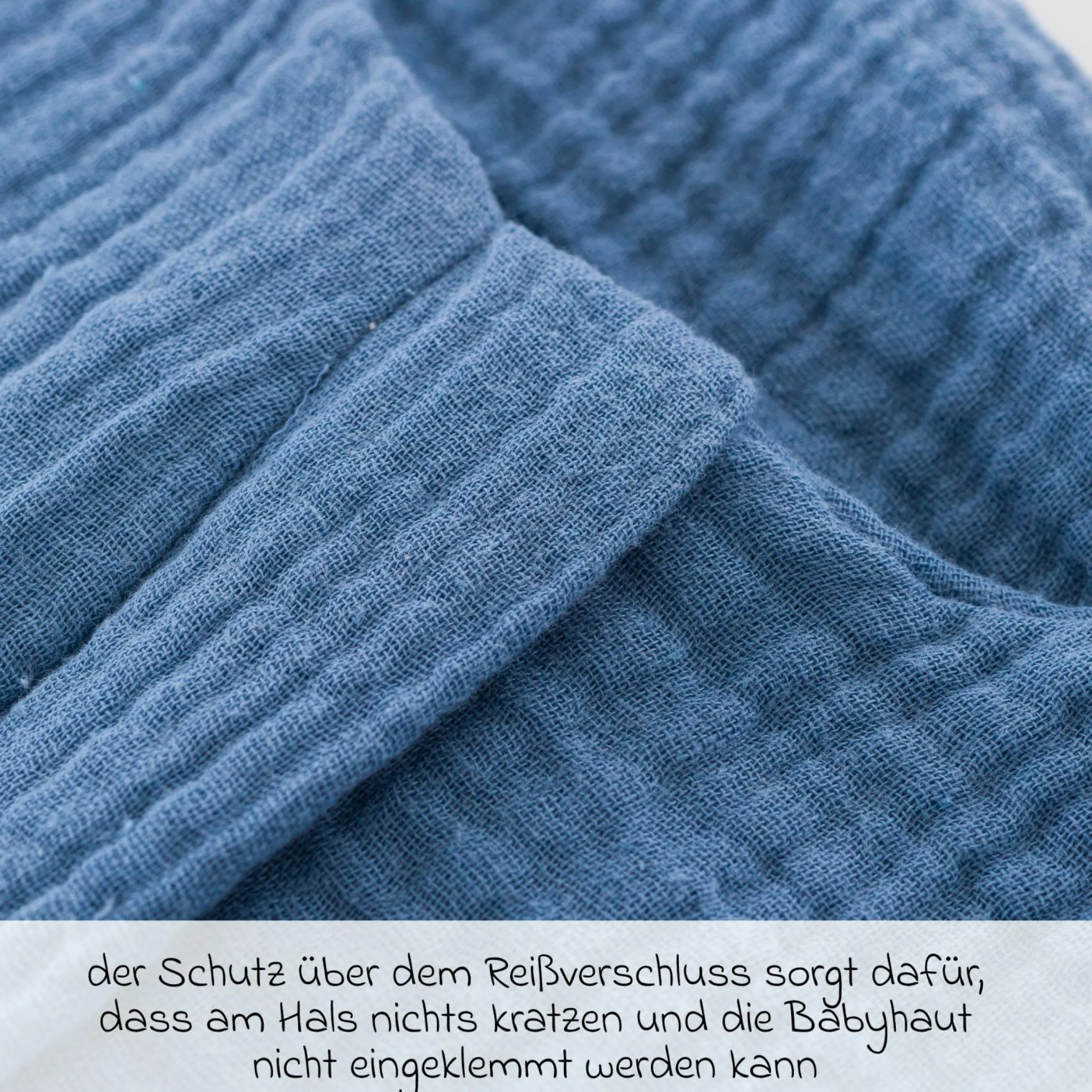 Sommerschlafsack Liebmich Musselin - Hellblau - Gr. 70