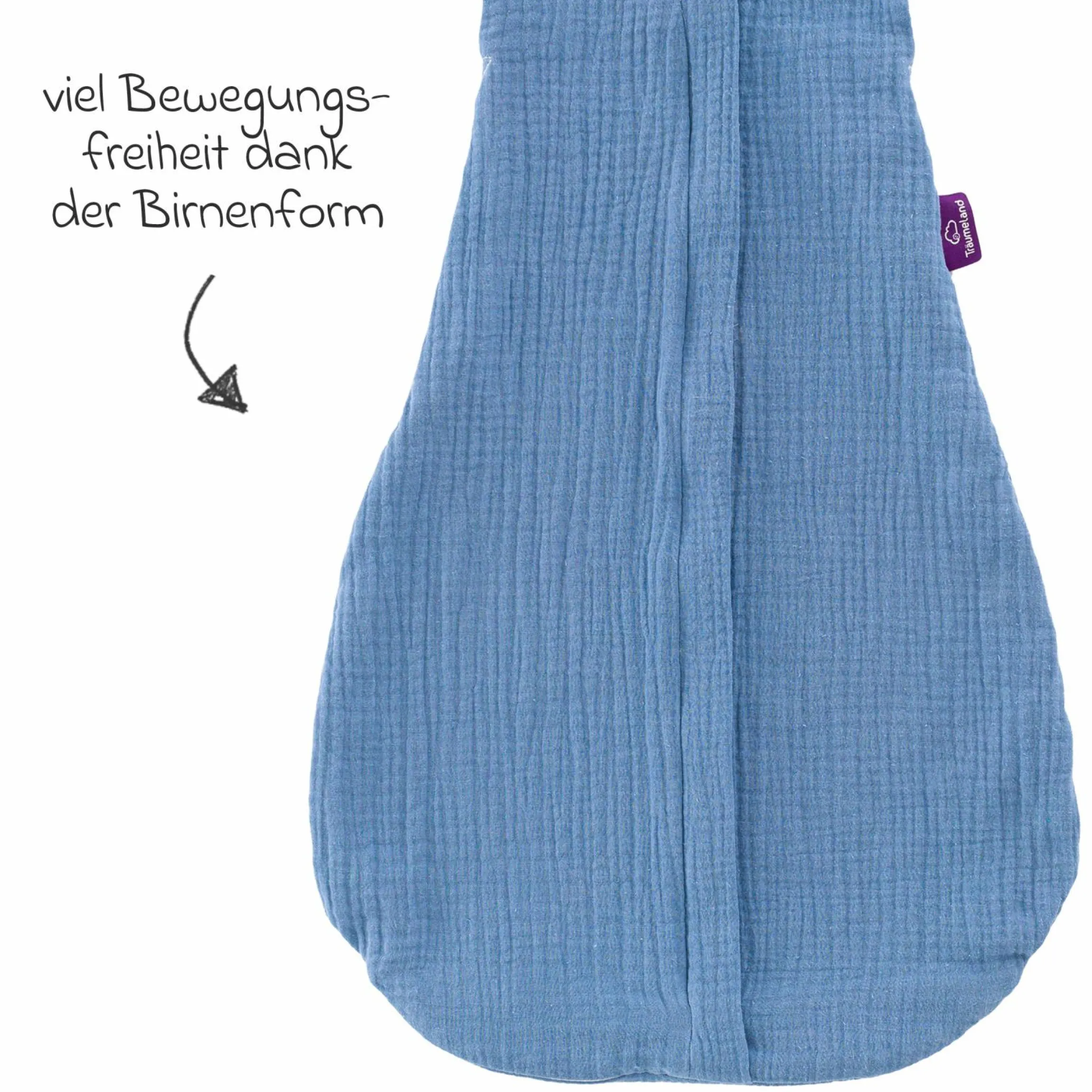 Sommerschlafsack Liebmich Musselin - Hellblau - Gr. 70