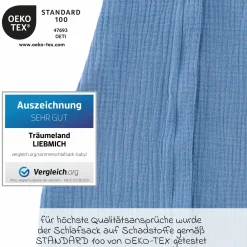 Sommerschlafsack Liebmich Musselin - Hellblau - Gr. 70