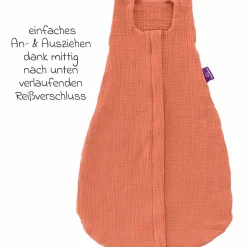 Sommerschlafsack Liebmich Musselin - Aprikose - Gr. 60