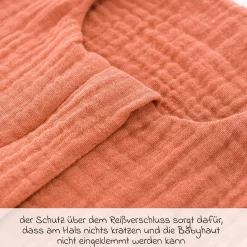 Sommerschlafsack Liebmich Musselin - Aprikose - Gr. 60