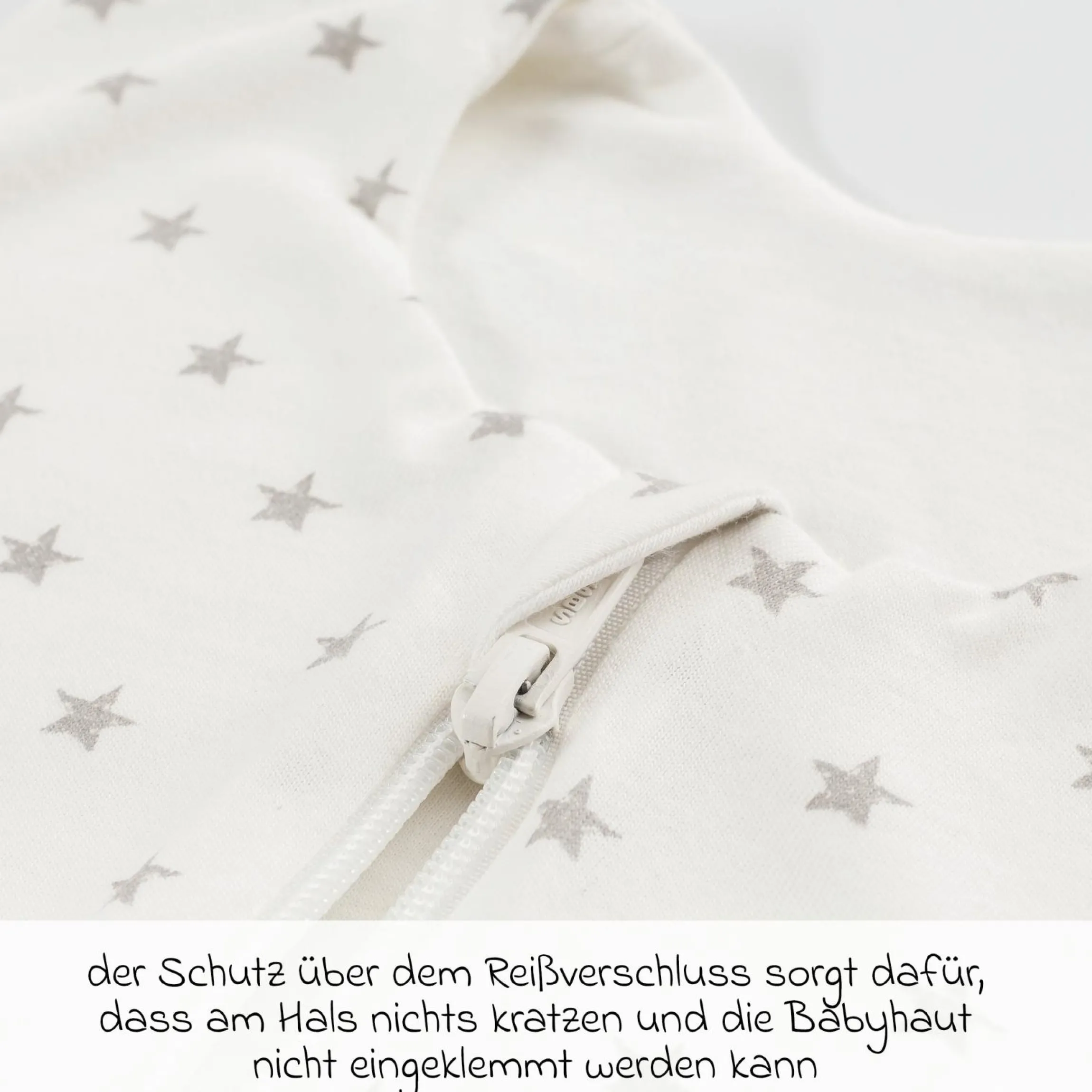 Sommerschlafsack Liebmich - Sternchen - Grau - Gr. 60