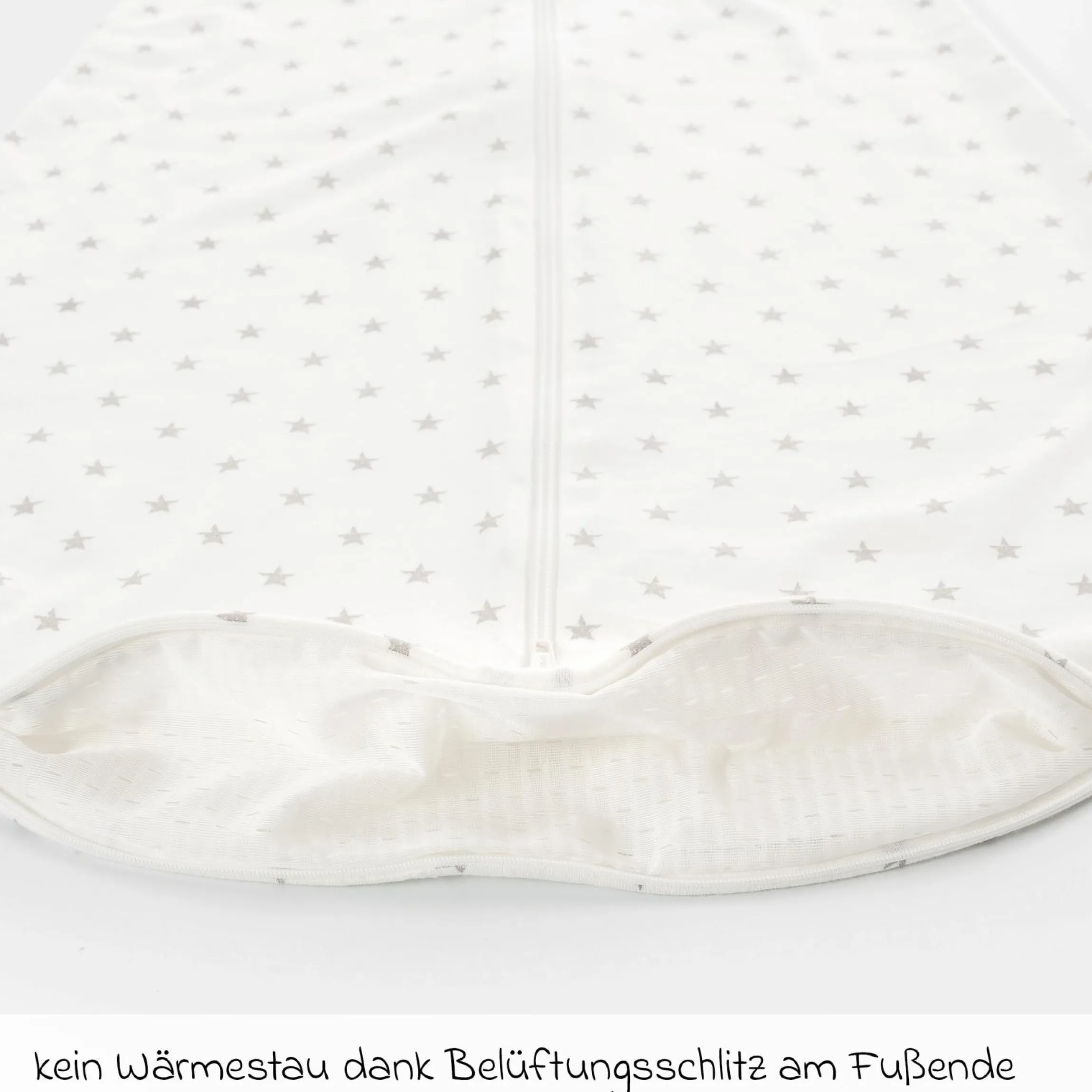 Sommerschlafsack Liebmich - Sternchen - Grau - Gr. 60