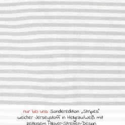 Sommer-Schlafsack mit Füßen / Sleep-Overall Light / Jumper + GRATIS Halstuch - Stripes Grey - Gr. 70 cm