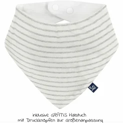 Sommer-Schlafsack mit Füßen / Sleep-Overall Light / Jumper + GRATIS Halstuch - Stripes Grey - Gr. 70 cm