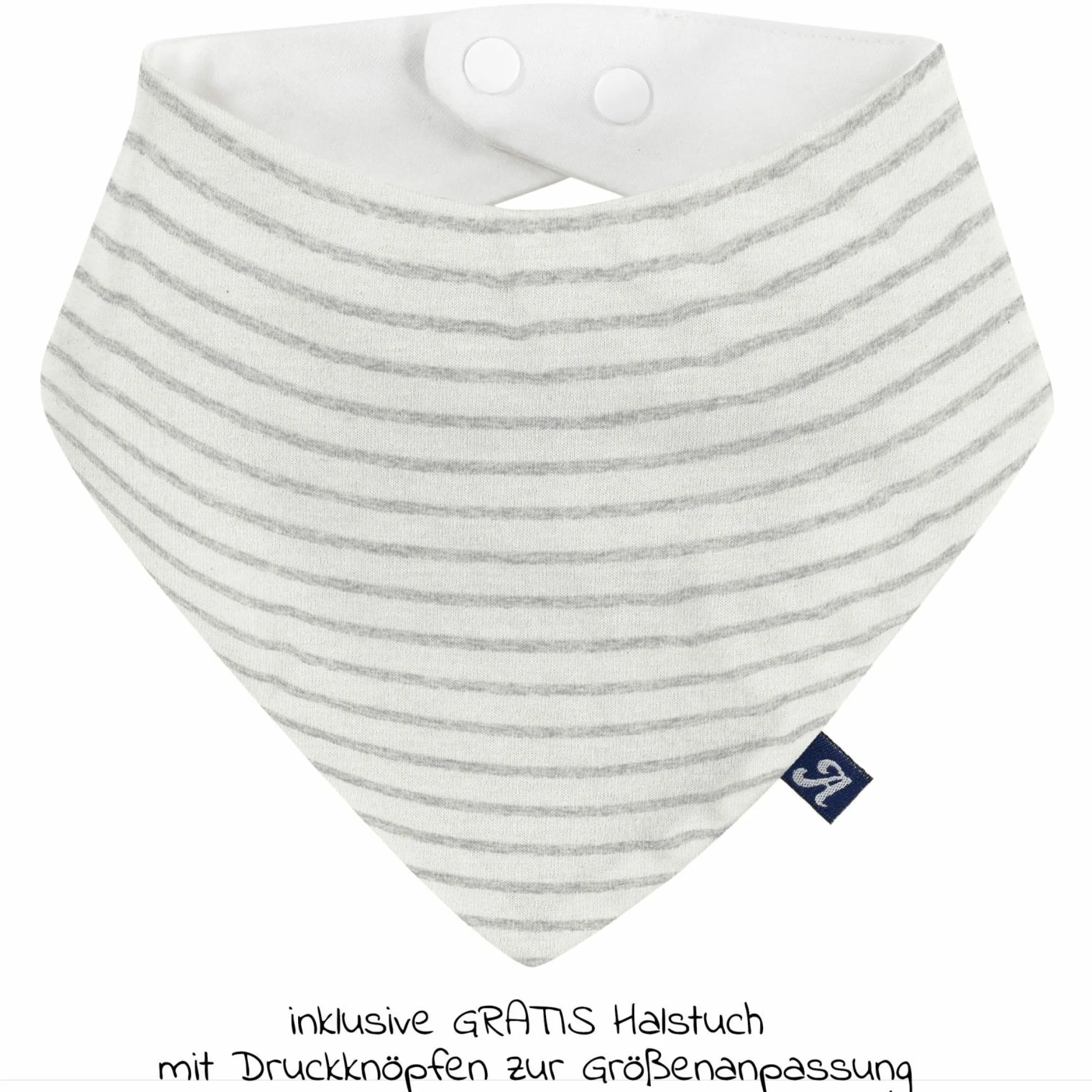 Sommer-Schlafsack mit Füßen / Sleep-Overall Light / Jumper + GRATIS Halstuch - Stripes Grey - Gr. 70 cm