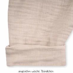 Sommerschlafsack mit Füßen / Jumper Musselin - Sand - Gr. 92
