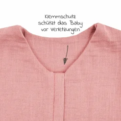 Sommerschlafsack mit Füßen / Jumper Musselin - Dusty Rose - Gr. 92