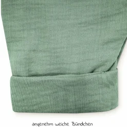 Sommerschlafsack mit Füßen / Jumper Musselin - Grün - Gr. 104