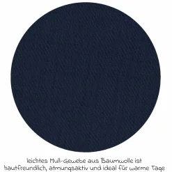 Sommer-Schlafsack mit Füßen Musselin / Sleep-Overall Light Mull + GRATIS Halstuch - Poseidon - Gr. 110 cm