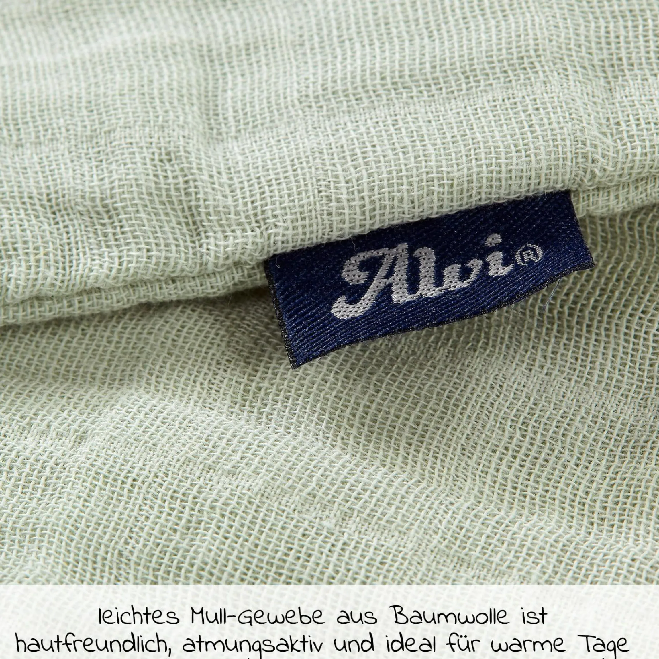Sommer-Schlafsack Mull - Grün - Gr. 70