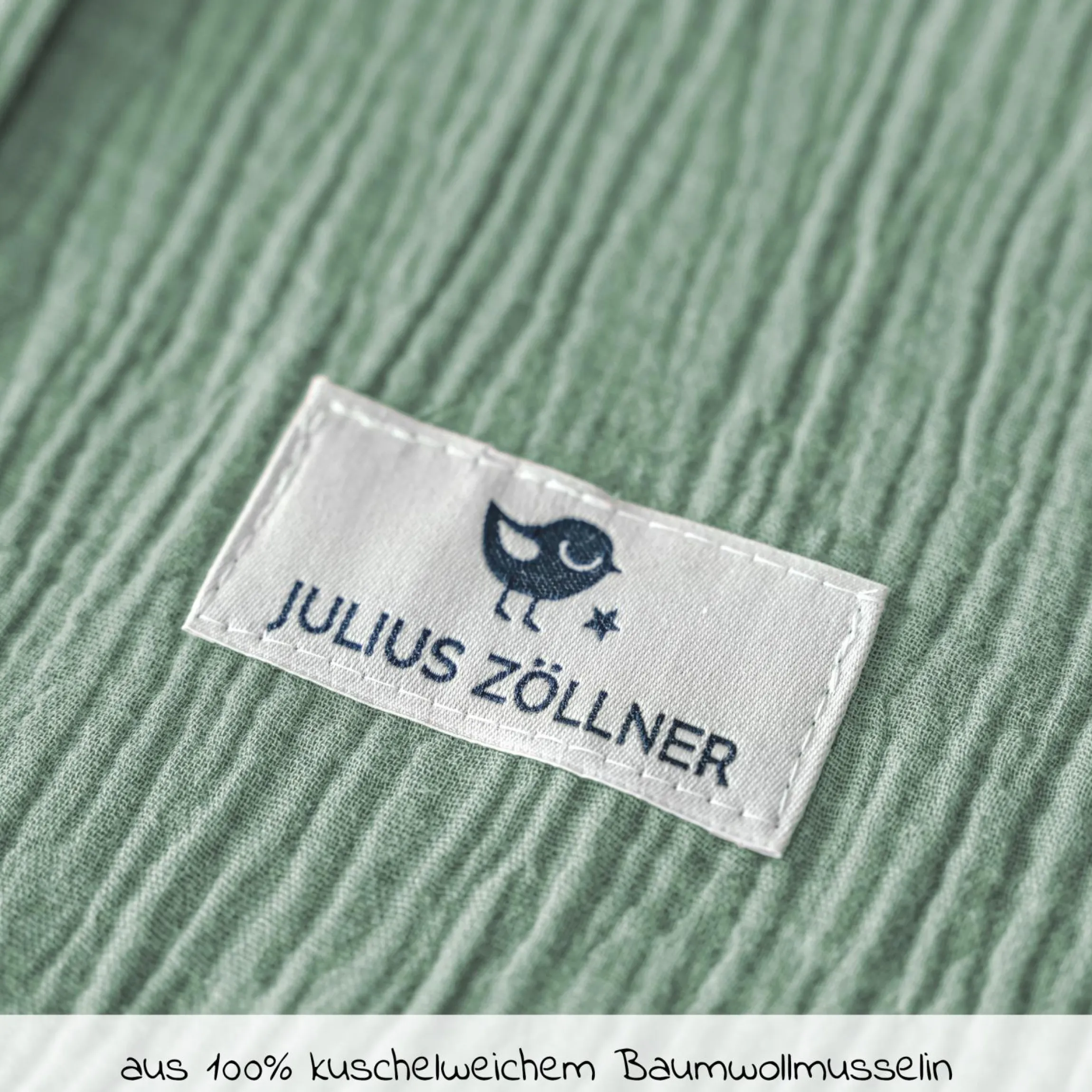 Sommerschlafsack Musselin - Grün - Gr. 50