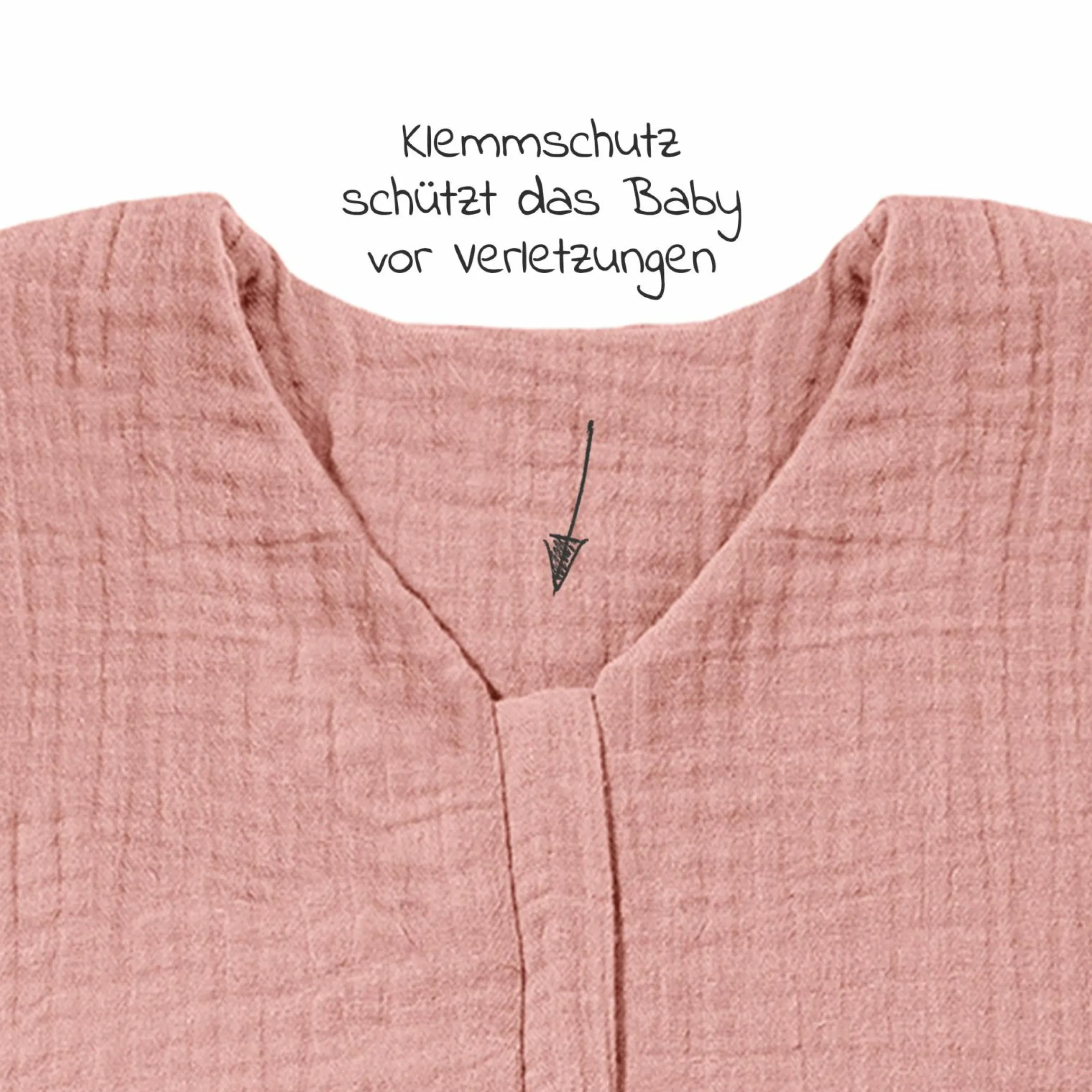Sommerschlafsack Musselin - Dusty Rose - Gr. 50