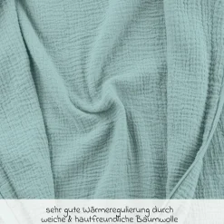 Sommer-Schlafsack Musselin / Mull - Mint - Gr. 60 cm