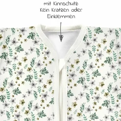 Sommer-Schlafsack Tracksuit aus Bio-Baumwolle - Petit Fleurs - Gr. 70