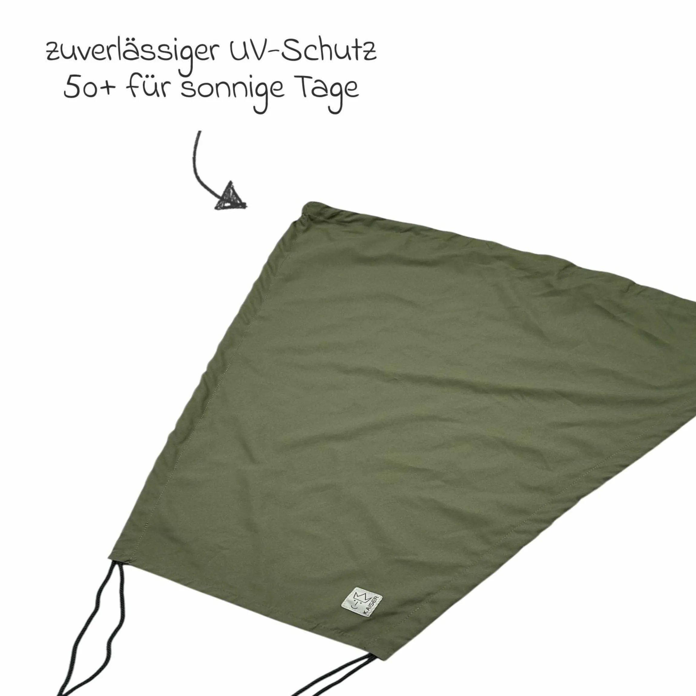 Sonnendach für Kinderwagen mit UV-Schutz 50+ - Olive Green