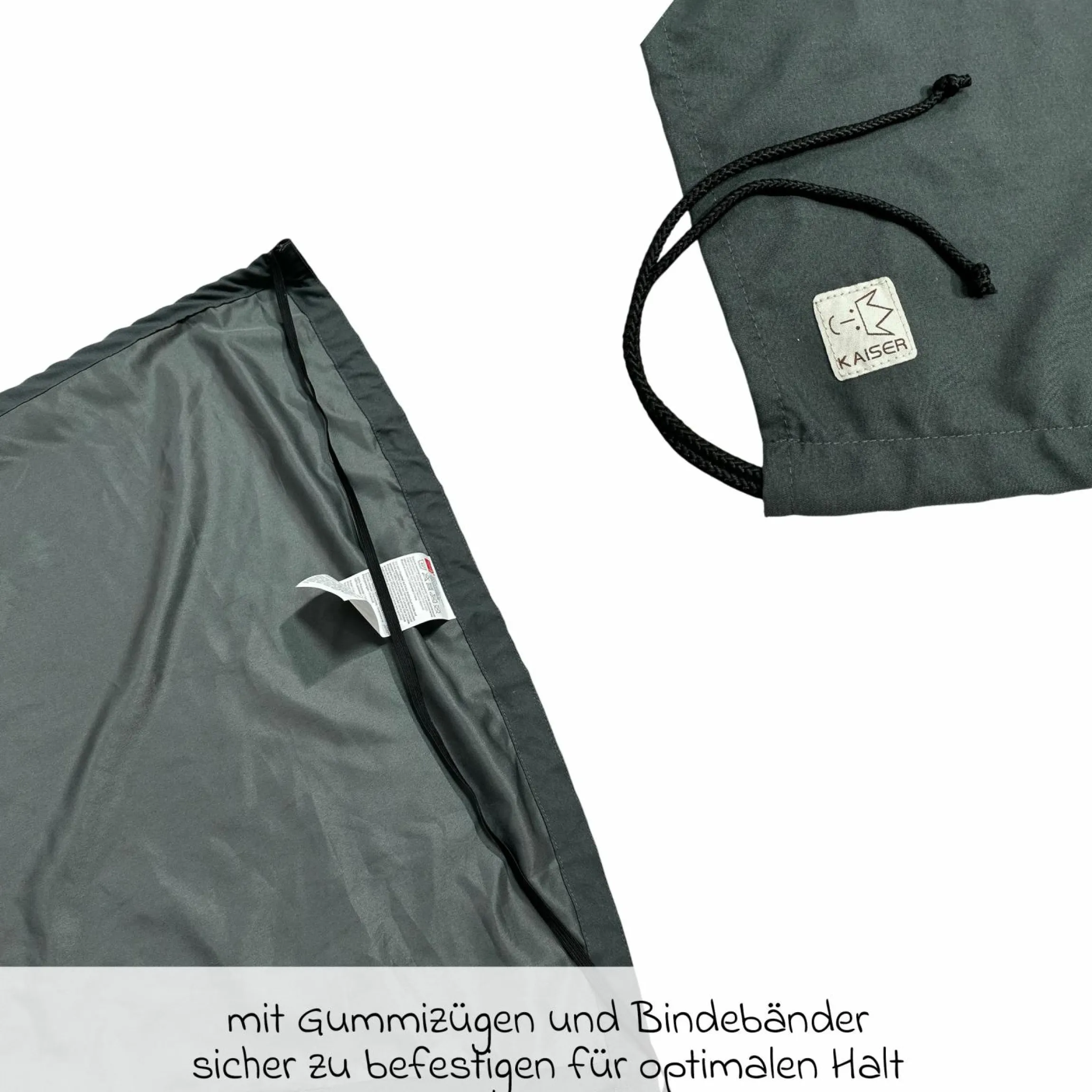 Sonnendach für Kinderwagen mit UV-Schutz 50+ - Dark Grey