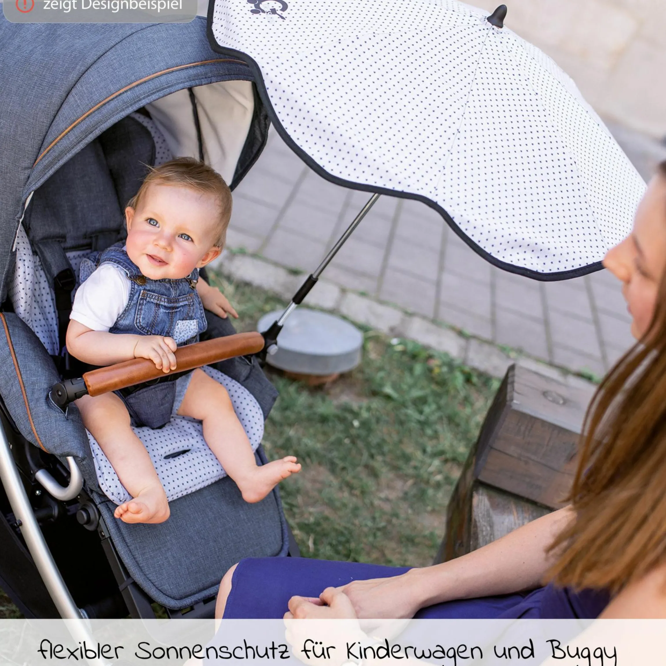Sonnenschirm mit UV 50+ für Oval- und Rundrohrgestelle - Olive - Kollektion 2024
