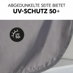 Sonnenschutz, Abdunklung & Moskitonetz für Reisebetten - 3in1 Travel Bed Canopy - Grey