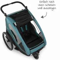 Sonnenschutz für Fahrradanhänger Dryk Duo - Schwarz