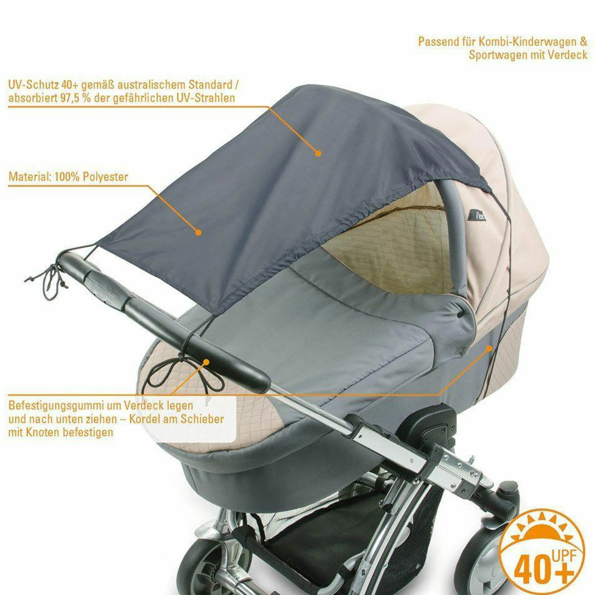 Sonnensegel Basic 40+ - Anthrazit