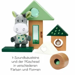 Soundbausteine HIPP 8 Stück aus Holz - Esel