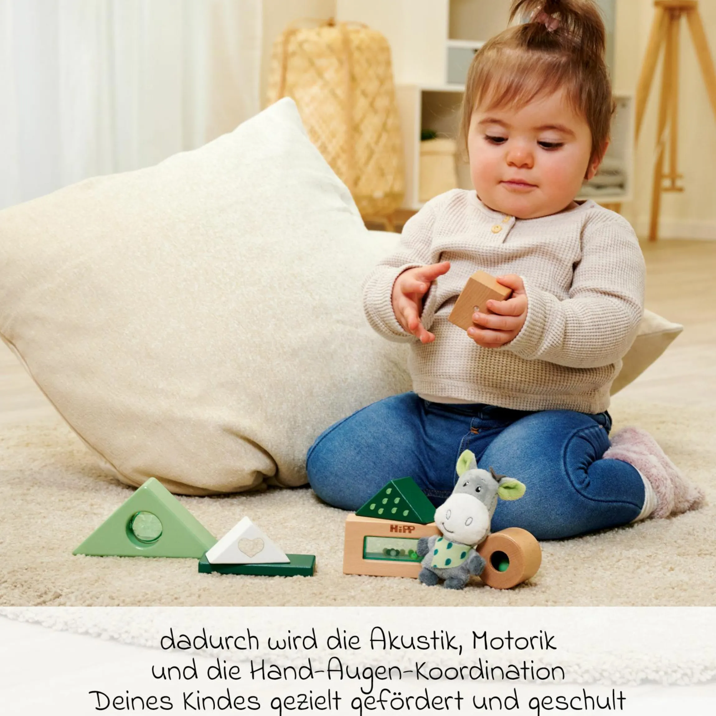 Soundbausteine HIPP 8 Stück aus Holz - Esel