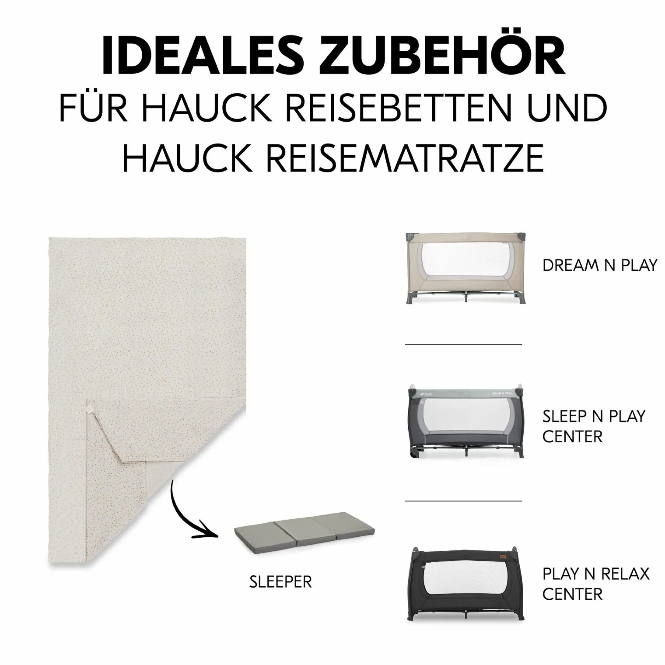 Spannbettlaken für Reisebetten & Matratzen mit 60 x 120 cm - Beige Dots
