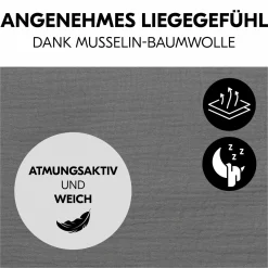 Spannbettlaken für Reisebetten & Matratzen mit 60 x 120 cm - Dark Grey