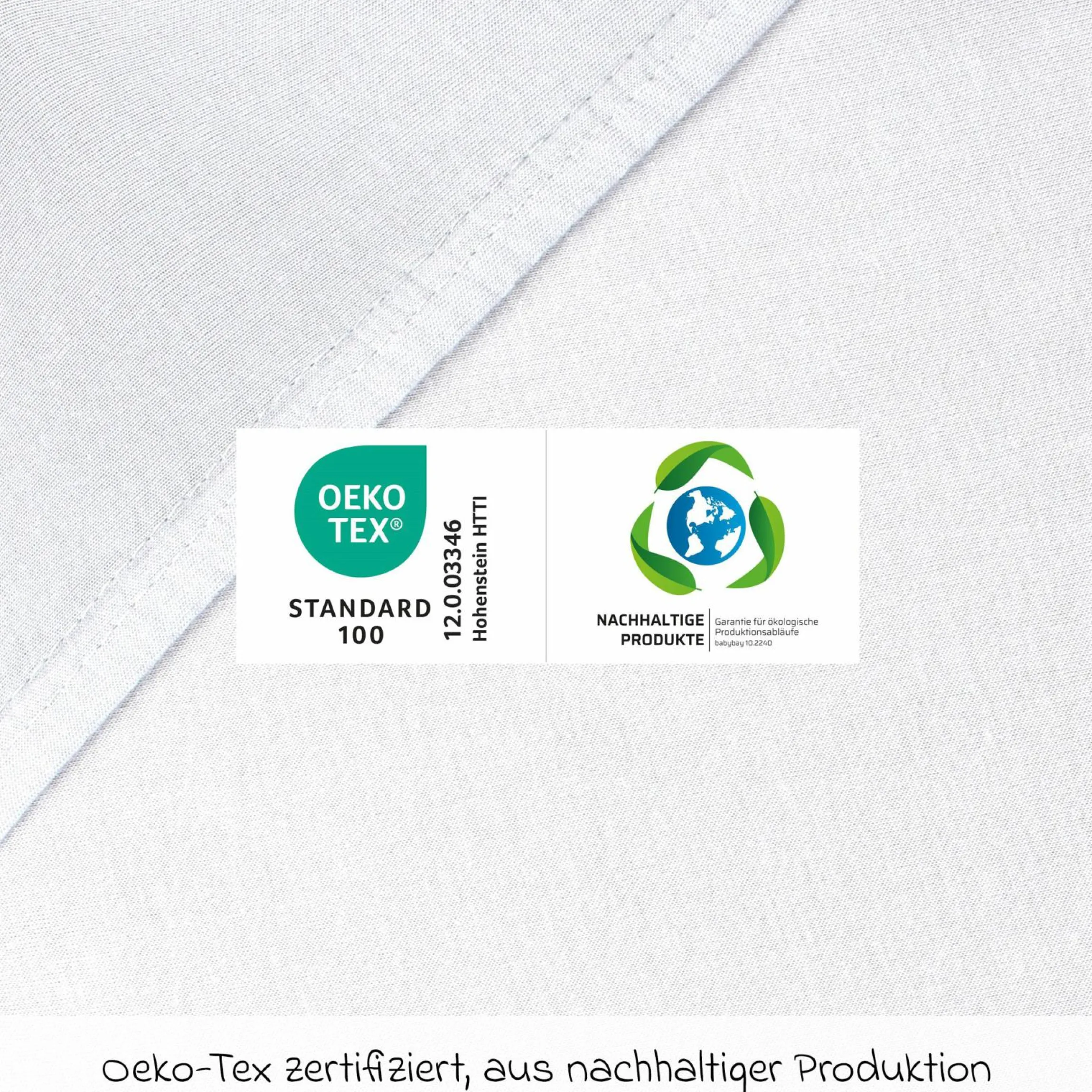 Spannbetttuch aus Jersey Organic Cotton für Kinderbettumbausatz Matratzen - Weiß - Kollektion 2024