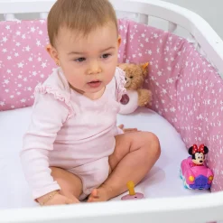 Spannbetttuch aus Jersey mit Membran für Kinderbettumbausatz Matratzen - Weiß - Kollektion 2024