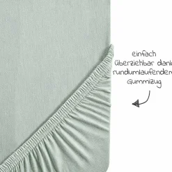 Spannbetttuch aus Organic Baumwolle 60 x 120 cm / 70 x 140 cm - Lil Planet - Frosty Green