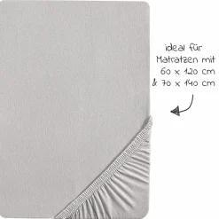 Spannbetttuch aus Organic Baumwolle 60 x 120 cm / 70 x 140 cm - Lil Planet - Silbergrau