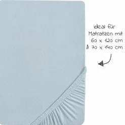 Spannbetttuch aus Organic Baumwolle 60 x 120 / 70 x 140 cm - Lil Planet - Hellblau Sky
