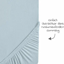 Spannbetttuch aus Organic Baumwolle 60 x 120 / 70 x 140 cm - Lil Planet - Hellblau Sky