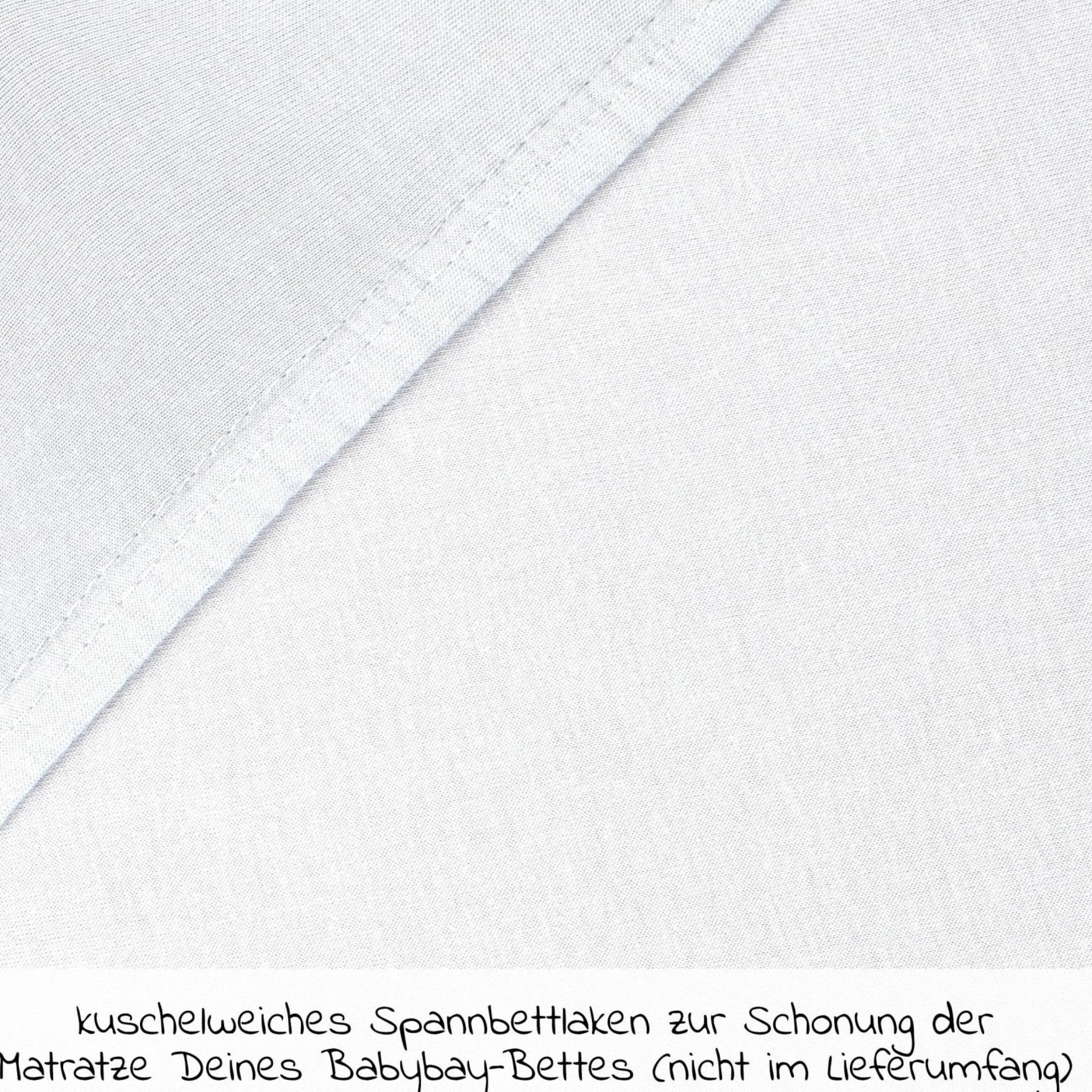 Spannbetttuch Deluxe aus Jersey für Beistellbett Original 43 x 81 cm - Weiß - Kollektion 2024