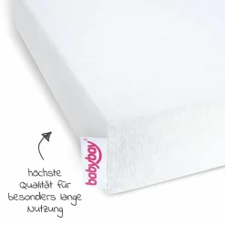 Spannbetttuch Deluxe aus Jersey für Beistellbett Original 43 x 81 cm - Weiß - Kollektion 2024