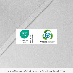 Spannbetttuch Deluxe aus Jersey für Beistellbett Maxi, Midi, Boxspring, Comfort, Comfort Plus 89 x 50 cm - Zartgrau - Kollektion 2024