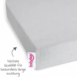 Spannbetttuch Deluxe aus Jersey für Beistellbett Original 89 x 50 cm - Zartgrau - Kollektion 2024