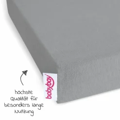 Spannbetttuch Deluxe aus Jersey für Beistellbett Original 43 x 81 cm - Grau - Kollektion 2024