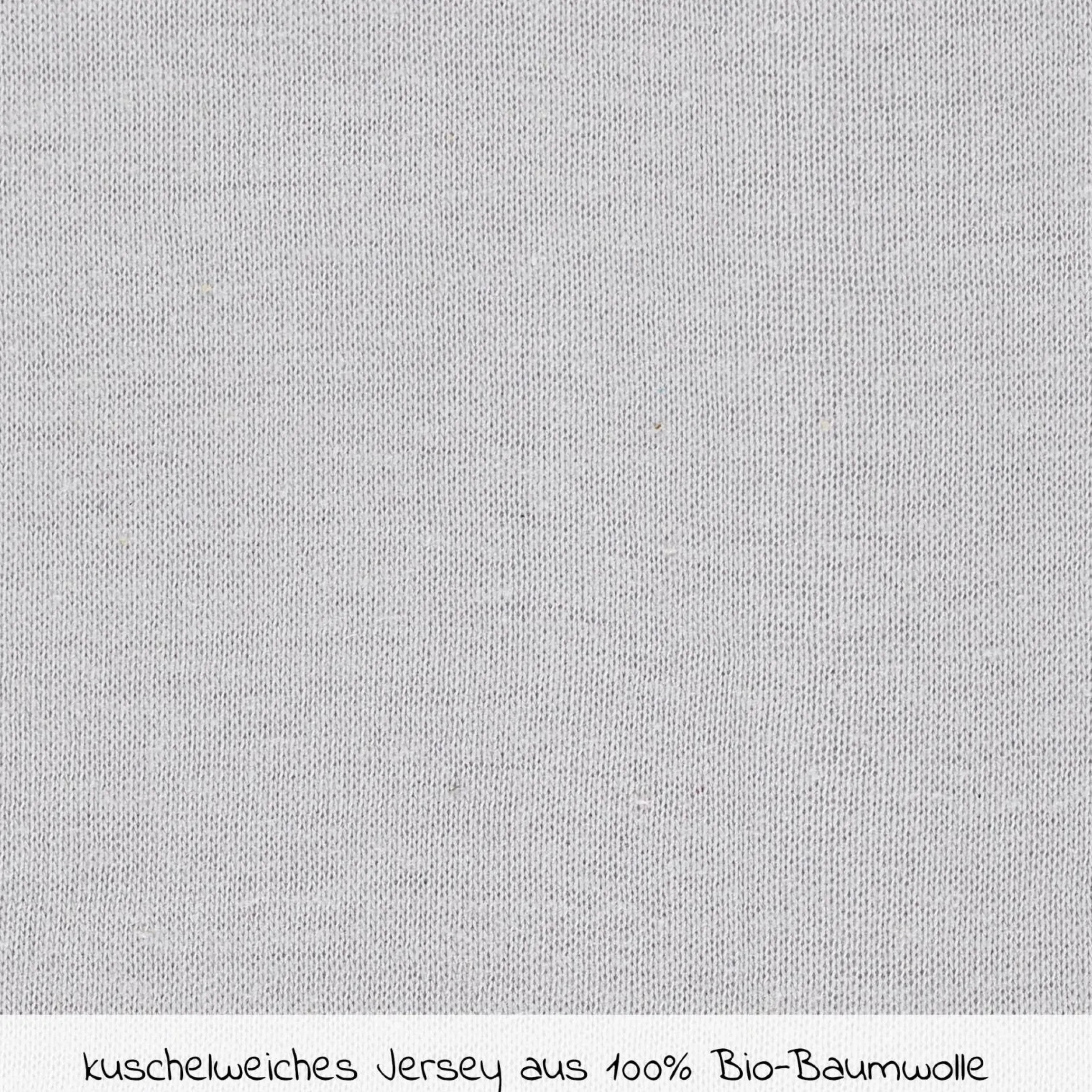 Spannbetttuch 2er Pack aus Bio-Baumwolle für Kinderbett 60 x 120 / 70 x 140 cm - Silbergrau